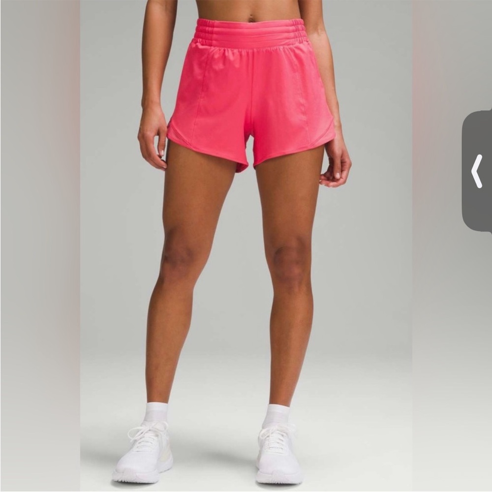 Lululemon Hotty Hot High-Rise Lined Short 4" in Glaze Pink Womens size 2